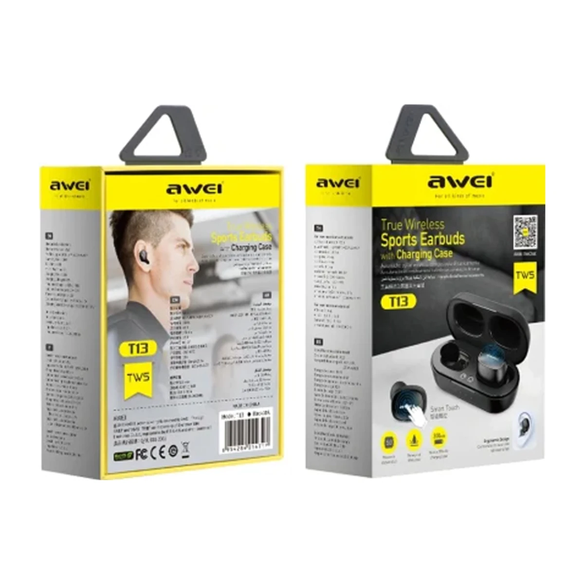 Awei T13 Pro TWS Waterproof Touch Sports Earbuds