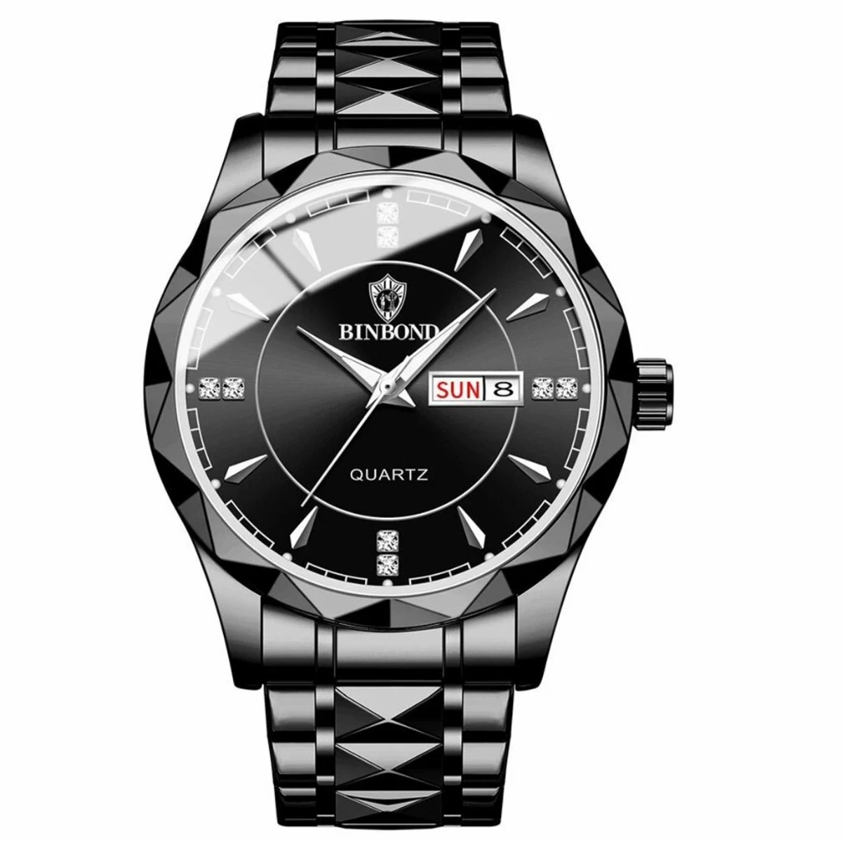 Luxury Binbond Stainless Steel Classic Waterproof Watch for Men